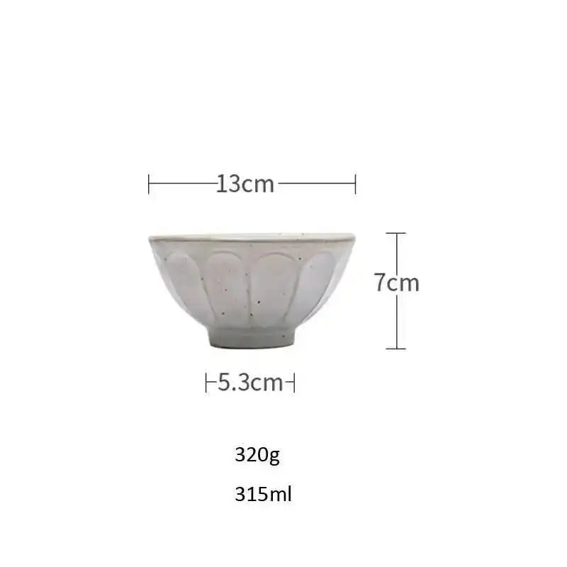 Retro Flower Shape Ceramic Dinner Plate Tableware Steak Dish Fish Long Tray Salad Rice Soup Noodles Bowl Oasis Select Small Bowl