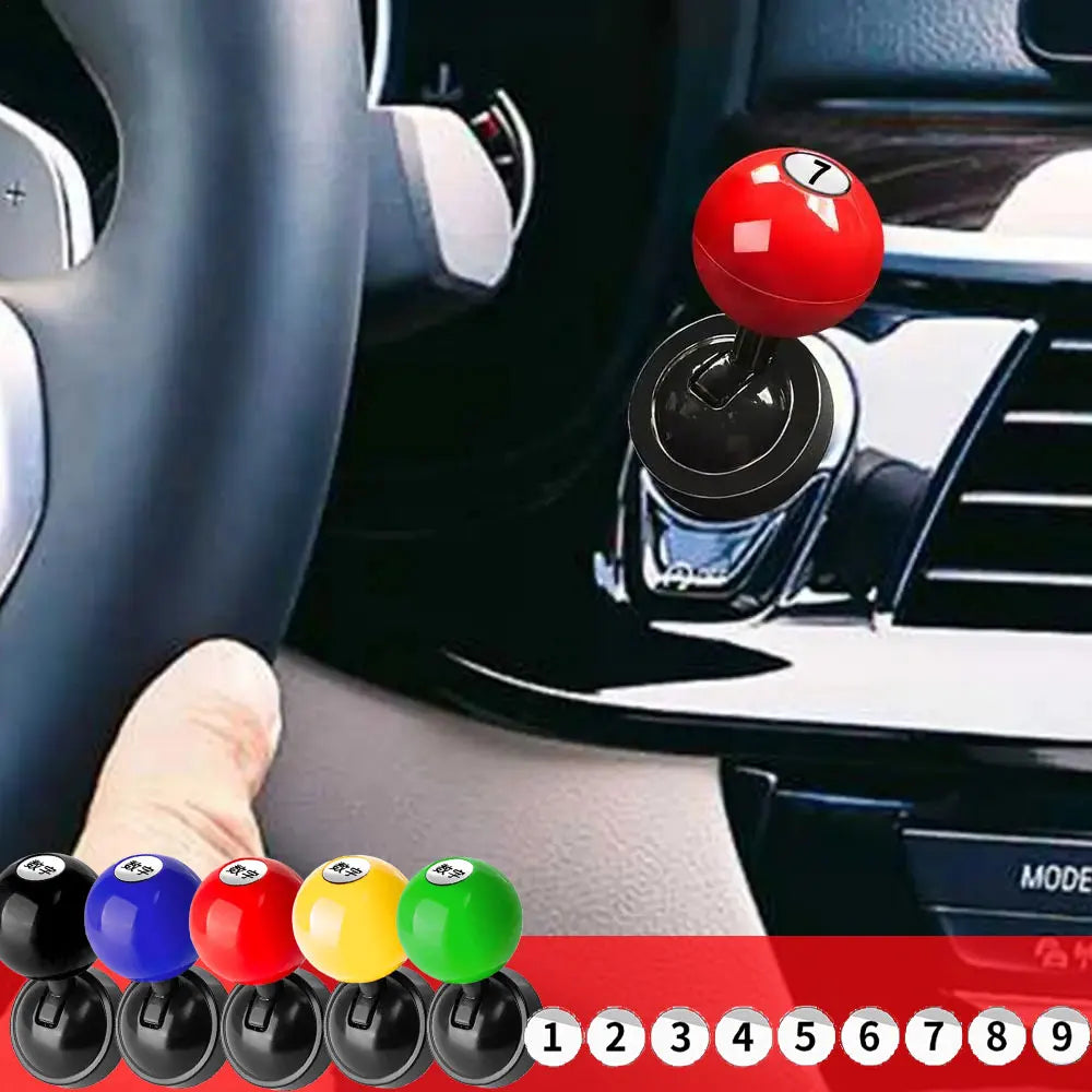 Lucky Number Billiard Ball Car Start Button Cover | DIY Decor