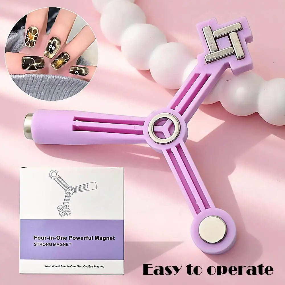 4-in-1 Cat Eye Magnet Tool – Star, Flower & French Nail Art Nail Art Magnet Tool Oasis Select