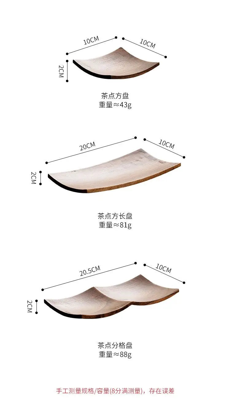 Chinese North American Walnut Dry Fruit Plate Nut Candy Dish Tea Table Zen Tea Coaster Fruit Pastry Dessert Plate Oasis Select
