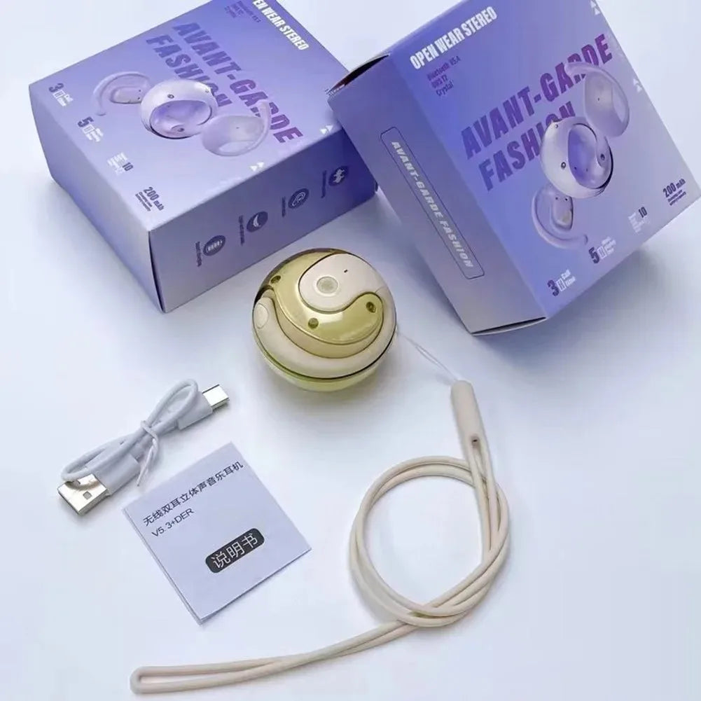 Coconut Ball Bluetooth 5.4 Ear-Hook Headset | ANC Stereo
