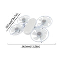 3-Speed 2-in-1 Ceiling Fan Light 3-Color Temp Dimmable LED Ceiling Fan Light Remote Control Adjustable Adjustable Fan Light Oasis Select White
