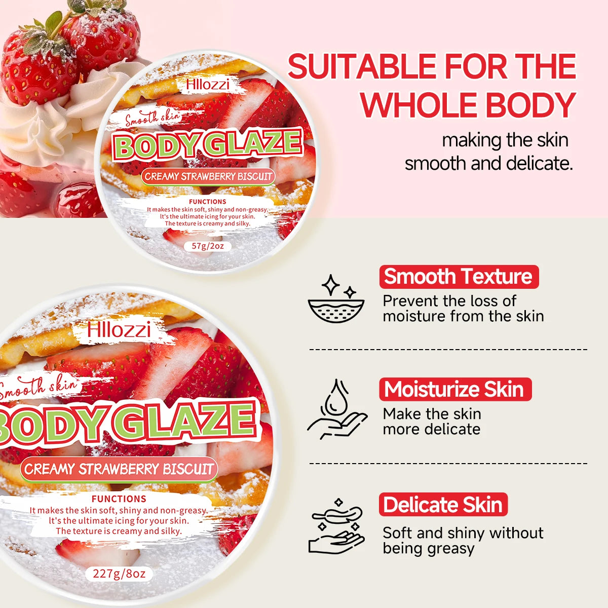 Body glaze moisturizes, protects, and repairs the skin make the skin appear lighter, brighter, or more radiant Oasis Select