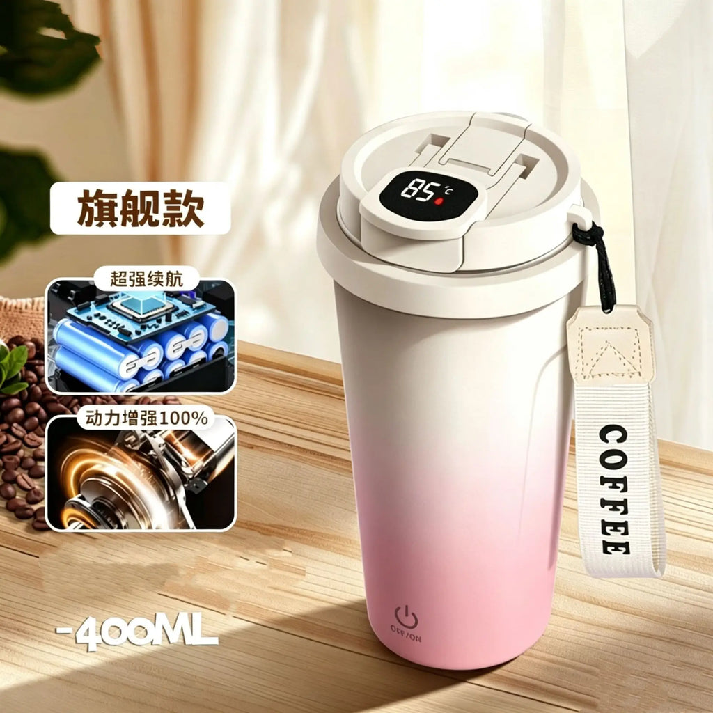Electric Self-Mixing Insulated Cup – Coffee, Milk & Soy