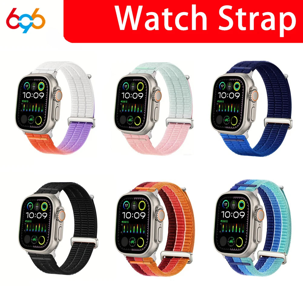 Women's Band For IWatch Series 9 8 7 6 SE 5 4 Nylon Sport Strap For Iwatch Ultra 45mm 42mm 40/38mm 44mm Breathable Wristband Men Oasis Select