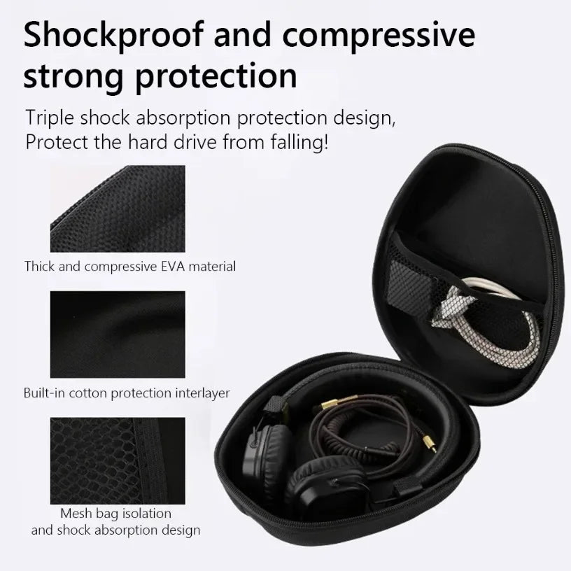 NEW For SONY WH-1000XM4/Audio-technica ATH-M50X Wireless Headset Accessories Hard EVA Headphone Carrying Case Pouch with Hook Oasis Select