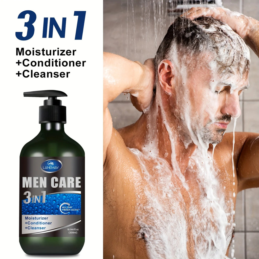 Men's 3-in-1 Body, Hair & Face Wash | Plant-Based Cleanser 3-in-1 Shower Gel Oasis Select
