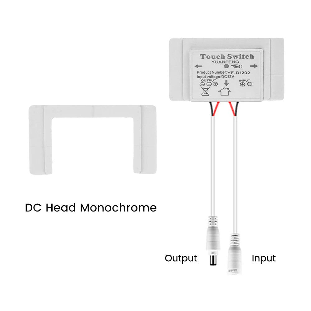 Touch Sensor Switch DC 12V 5A 60W LED Smart Single Key Mirror Light Switch Touch Dimmer Switch For Bathroom Mirror Oasis Select A