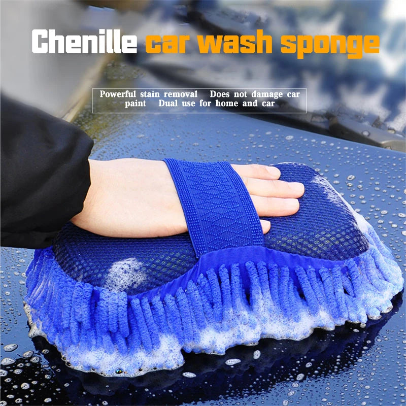 Washing Sponge Brush Soft Chenille Coral Fleece Microfiber Washing Brush Car Body Cleaning Water Absorbtion Brushes Detailing Oasis Select Default Title