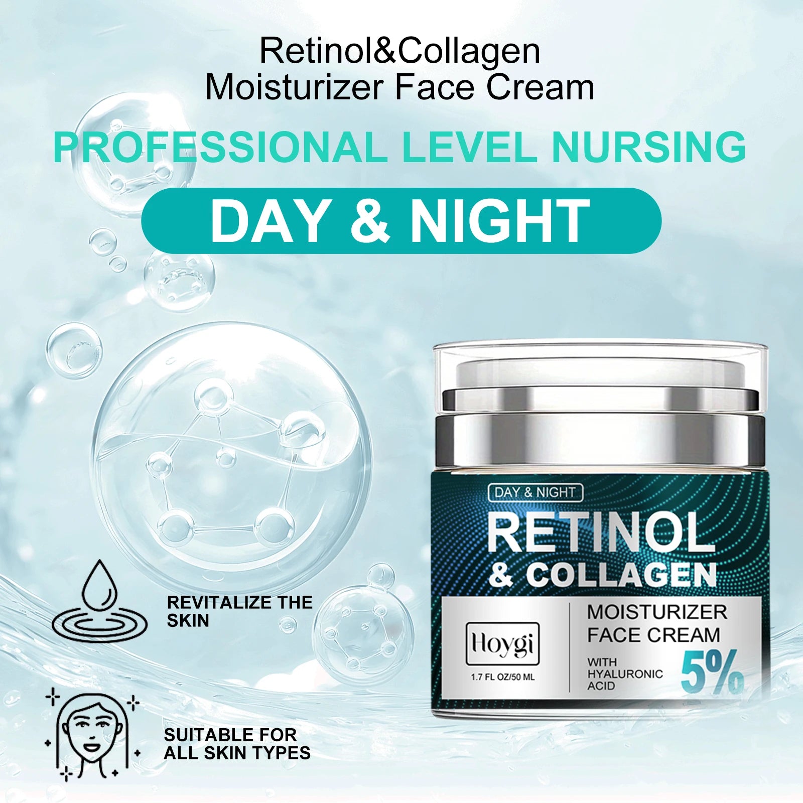 Hoygi Collagen Retinol & Hyaluronic Acid Anti-Aging Face Cream