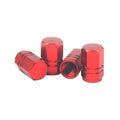 Car Tire Valves Caps Universal Air Caps Cover Aluminum Alloy Tire Valves Stem Caps for Cars SUVs Trucks Motorcycles Bicycles Oasis Select Red