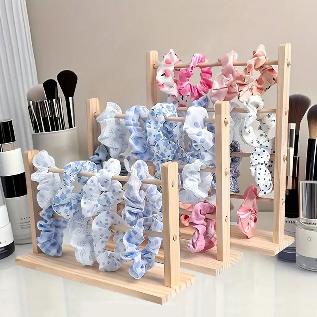 1pc Jewelry storage rack, suitable for hair rings, hair ropes, elegant wooden display racks for dressing tables, jewelry towers Oasis Select