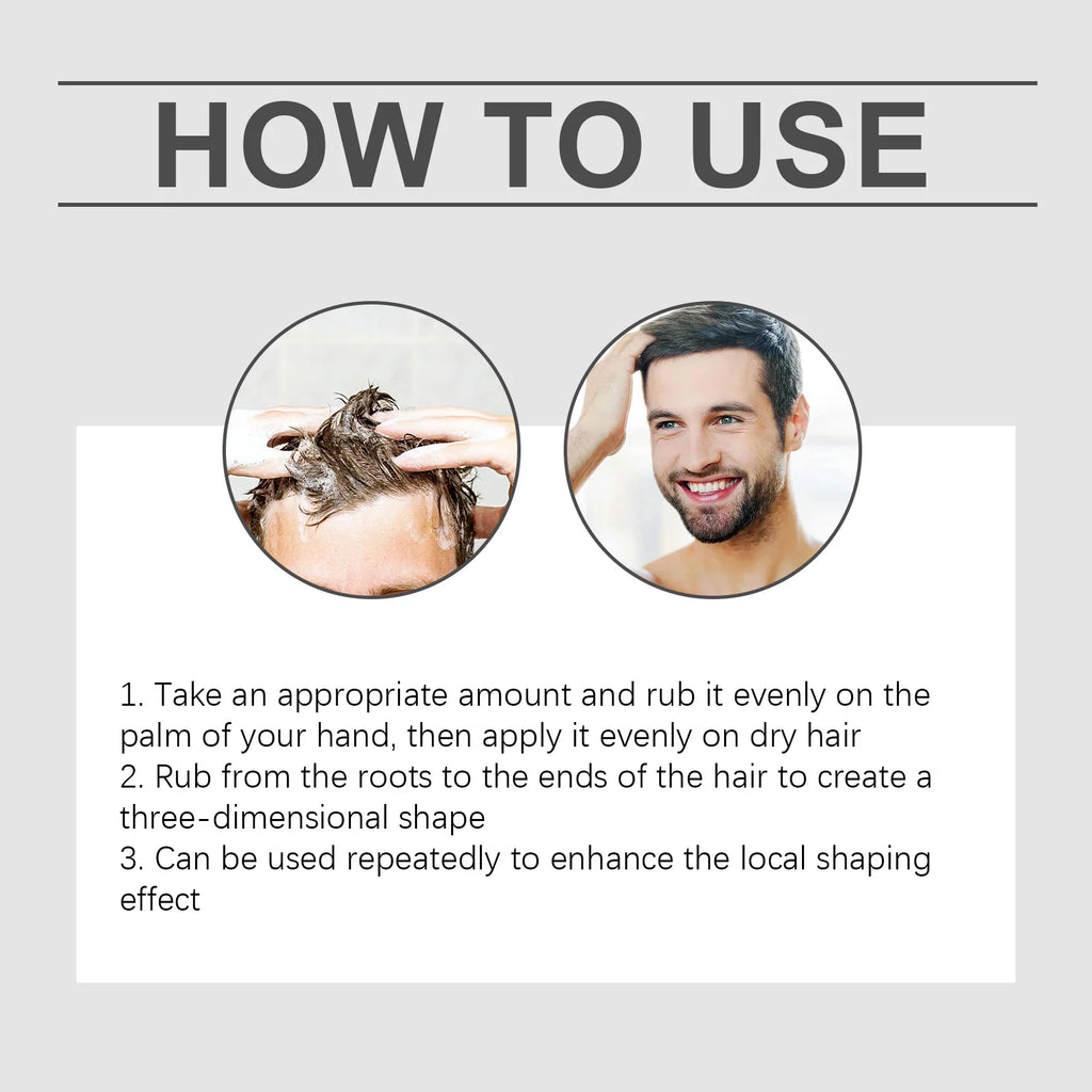 Men's Professional Hair Clay Long Lasting Strong Hold Hairstyle Finished Hair Styling Clay Mud Hair Cream Refreshing Hair Wax Oasis Select