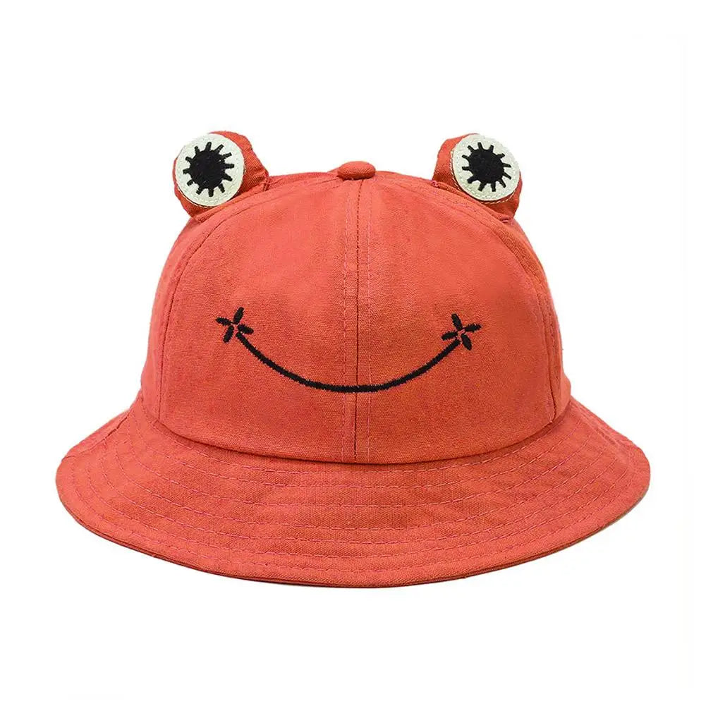 2025 new Cute Frog Bucket Hats women Bucket Hat Women Summer Outdoor Sun Fishing Cap Cotton Wild Panama Hats Oasis Select C
