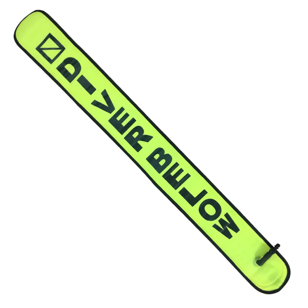 110cm Scuba Diving Surface Marker Buoy SMB Signal Tube Safety Sausage SMB Gear for Underwater Spearfishing Snorkeling Diver Oasis Select Fluo Yellow 1PC