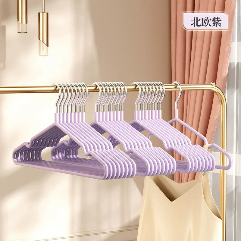 10pcs I KNOW Custom Color Waterproof 10PCS PVC Hanger 40CM Household Non-slip High Quality Metal PVC Colorful Clothes Hanger Oasis Select 10pcs PU