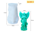 Wings Goddess Scented Silicone Candle Mould DIY Prayer Angel Sculpture Gypsum Resin Mold Women Candle Making Supplies Home Decor Oasis Select C