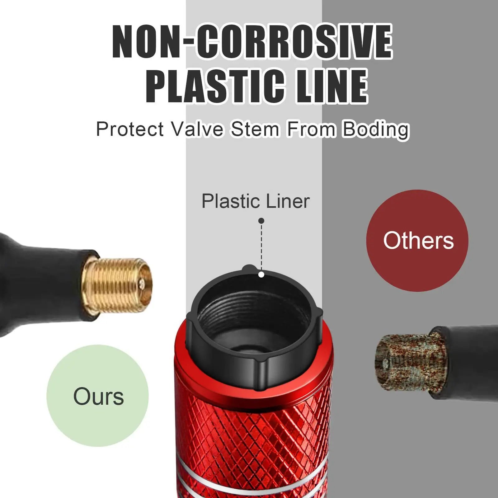 Tire Valve Stem Cap Cover - (4 Pack) Tire Air Caps Metal with Plastic Liner Corrosion Resistant Leak-Proof for Car Motorcycle Oasis Select