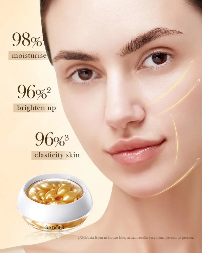 30pcs/box SADOER Snail Rose Capsule Essence Lotion for Moisturizing Repairing Hydrating Brighten Skin Oasis Select