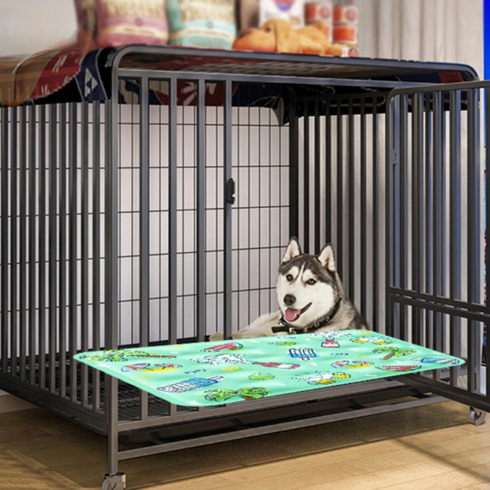 Summer Pet Cooling Mat for Dogs Cats Ice Silk Bed Pad Chill Sleeping Mat Reusable Non Toxic Non Slip for Pets Oasis Select