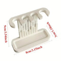 3D Printed Plastic Toothbrush Head Organizer 4 Slots Countertop Holder, Bathroom Storage Rack To Keep Brush Heads Dry Oasis Select White