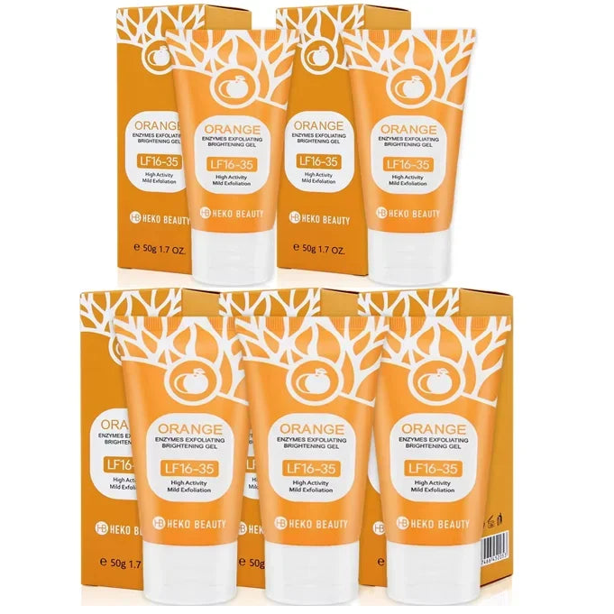 Orange Enzymes Exfoliating Gel Mild Exfoliation Moisturizing Brighten Skin Tone Facial ＆ Body Cleansing Peeling Scrub Oasis Select A-Exfoliator 5pcs