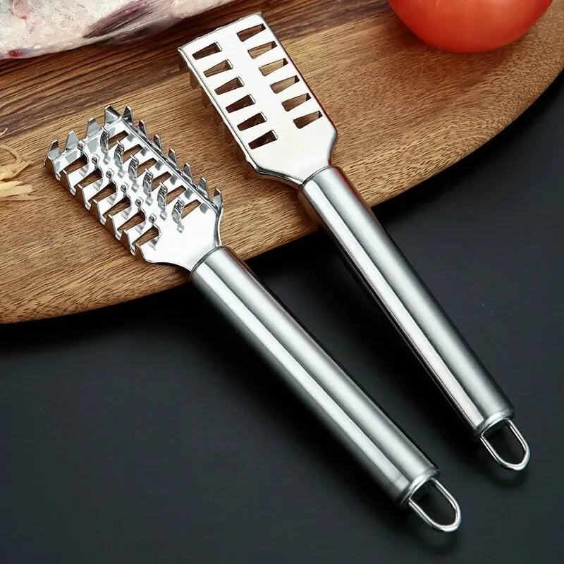 1PC Stainless Steel Fish Scale Knife Scale Scraper Sawtooth Scraping Boning Filleting Cut Scrape Dig Maw Knife Oasis Select