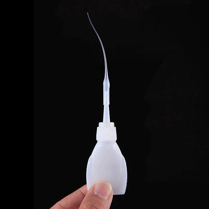 100Pcs Glue Micro-Tips Plastic Glue Bottle 502 Glue Rubber Hose Rubber Drip Tube Mouse Tail Dispensing Needle Dispensing Hose Oasis Select