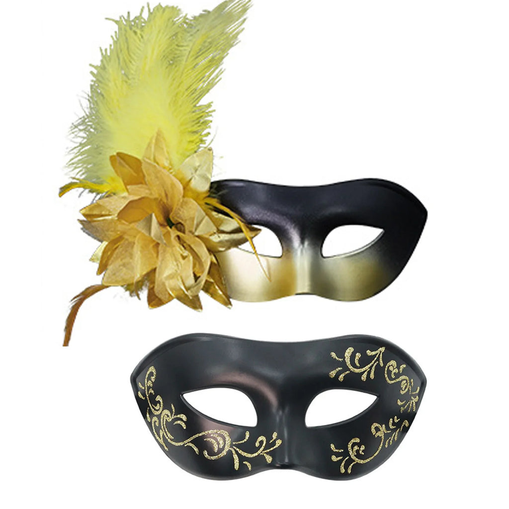 2-Pack Couple Masquerade Masks | DIY Halloween Carnival Party