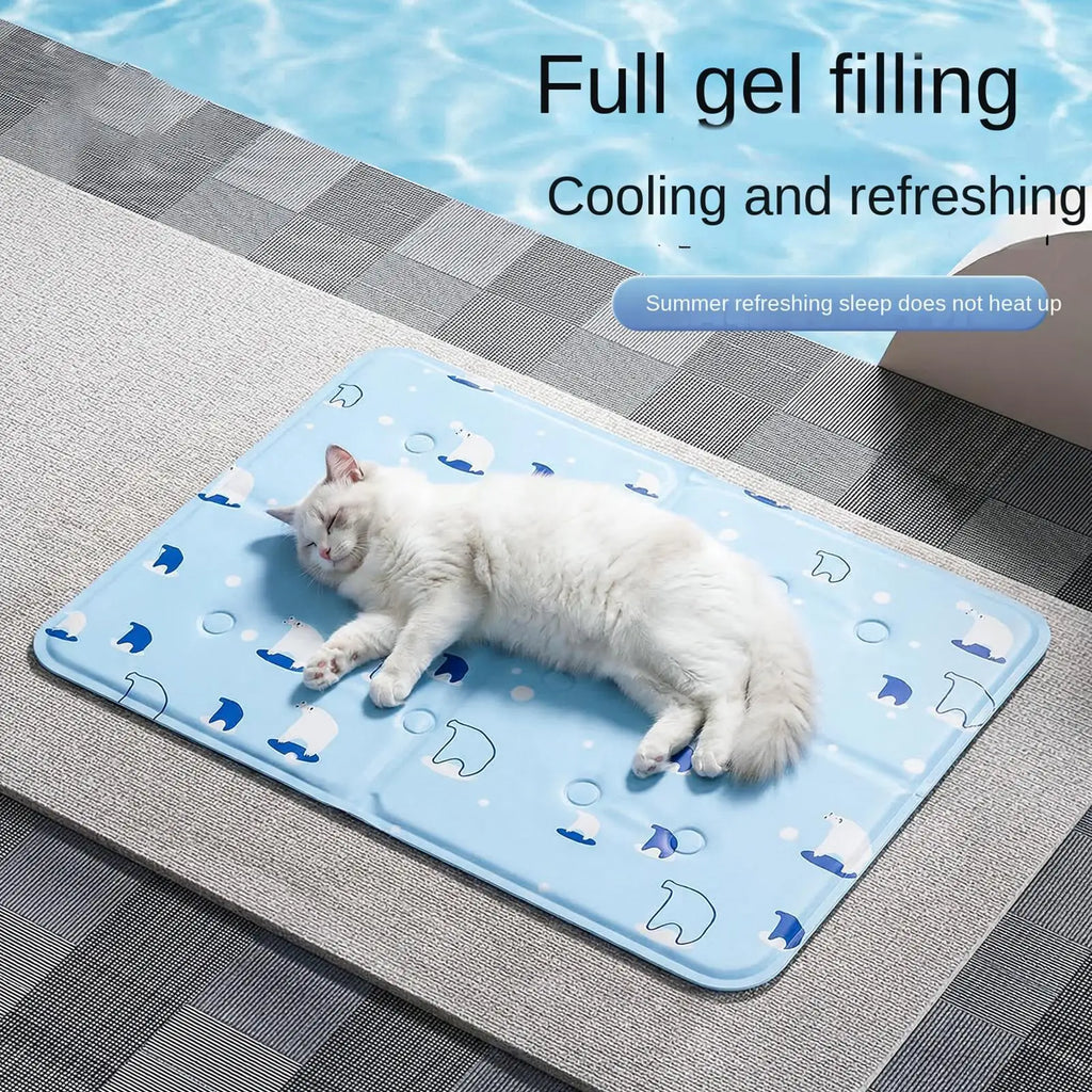 Cooling Pet Mat Breathable Washable Summer Pad Dog Cat Self Cool Blanket for Kennel Crate and Bed Sleeping Dog Cooling Pad Oasis Select