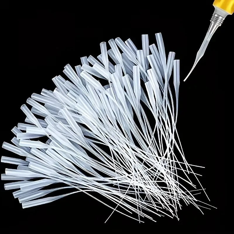 50/300pcs Adhesive Dispenser Accessories Fine Glue Nozzle Plastic Glue Bottle Head Glue Applicator Precision Suitable For Making Oasis Select