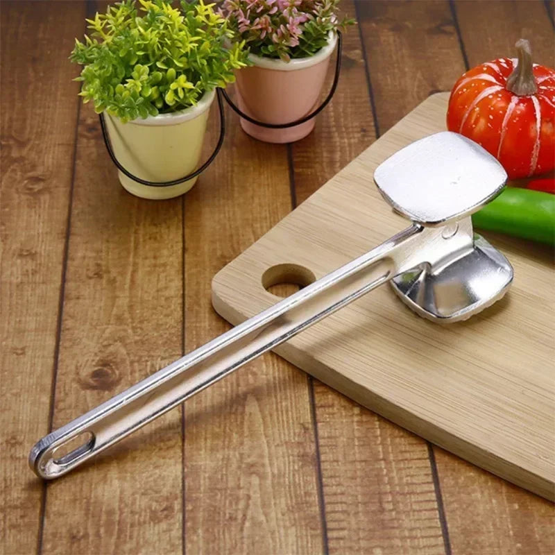 Household aluminum alloy double-sided meat hammer, steak hammer, loose beef tenderizer, kitchen accessory Oasis Select