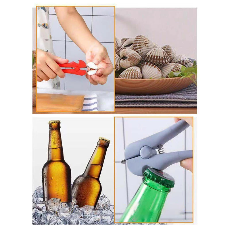 1pcs Oyster Shell Bottle Opener Multifunctional Blood Clip Shellfish Clam Clip Seafood Bottle Opener Portable Kitchen Tool Oasis Select