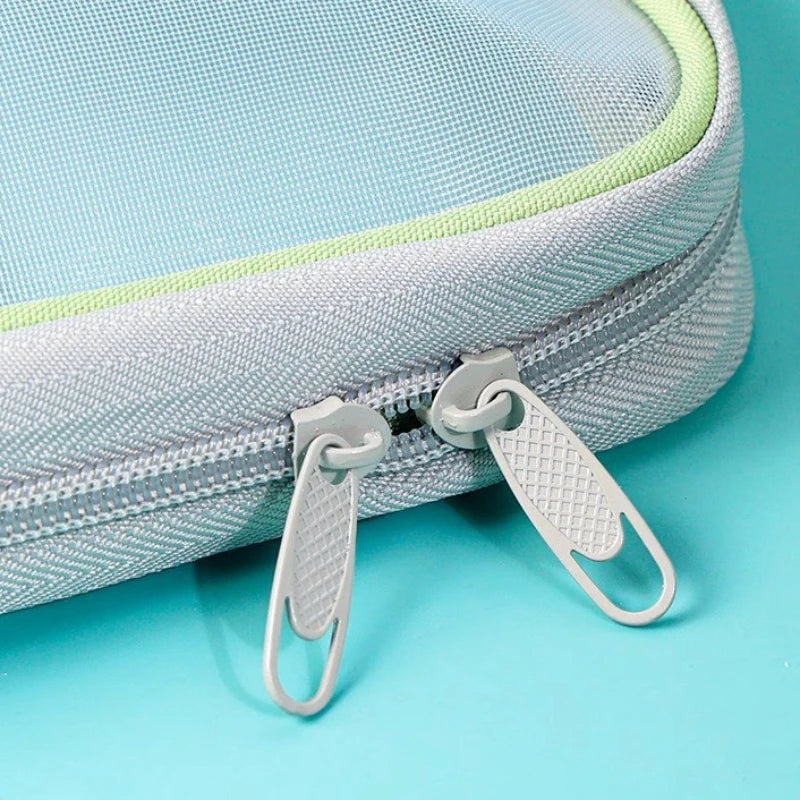 A4 Stationery Storage Bag Double-layer Mesh Zipper Bag Large Capacity Organizer Folders School Office Supplies Stationary Bag Oasis Select