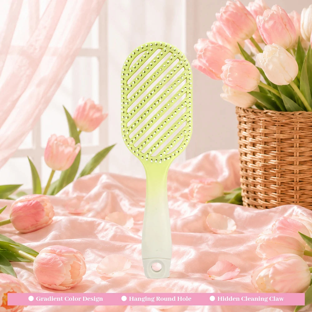 Hollow Out Detangling Hair Brush – Scalp Massage Comb Dry & Wet