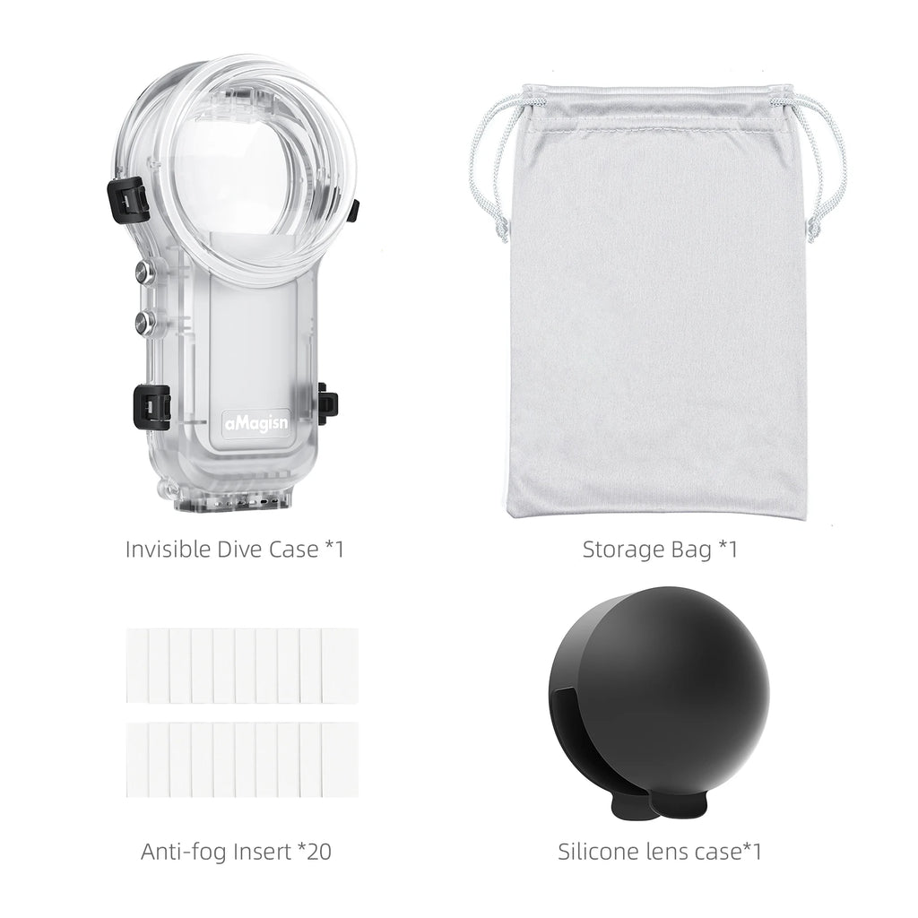 Insta360 X5/X4 60m Invisible Dive Case & Quick Release Mount