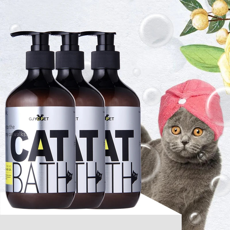500ml Cat Shower Gel Soap Shampoo Free Shipping Ultra-cleaning Pet Deodorizer Decontamination Pet Shower Gel Shampoo for Pets Oasis Select