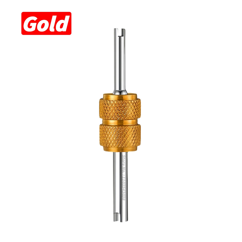 Universal Tire Valve Core Stems Remover Screwdriver Auto Truck Bicycle Wheel Repair Tool Dual Use Car Accessories Tire Remover Oasis Select Gold