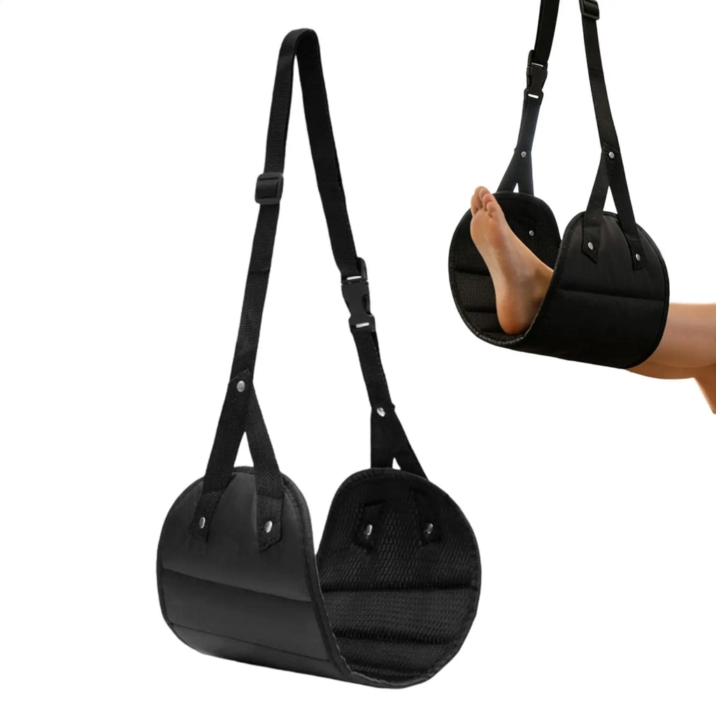 Portable Adjustable Foot Hammock for Airplane, Office & Travel