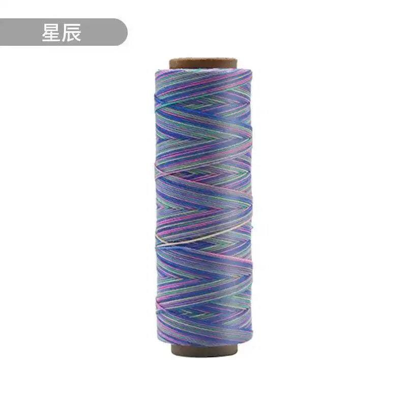 Round Waxed Cord Polyester Coated Sewing Thread DIY Handmade Leather Stitching Rope Bracelets Jewelry Braided Ткань из воска Oasis Select Stars 0.35mm 247m