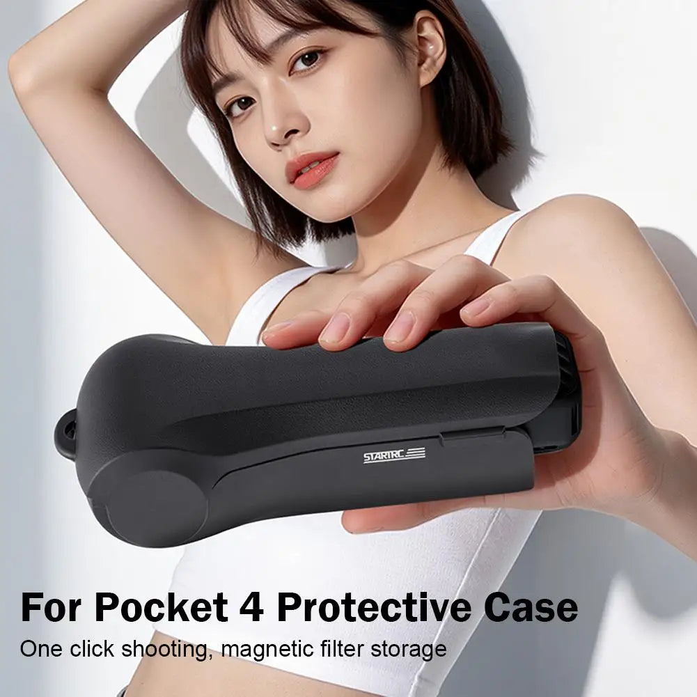 DJI Osmo Pocket 4 Hard Shell Flip Case – Filter Storage & Drop Protection