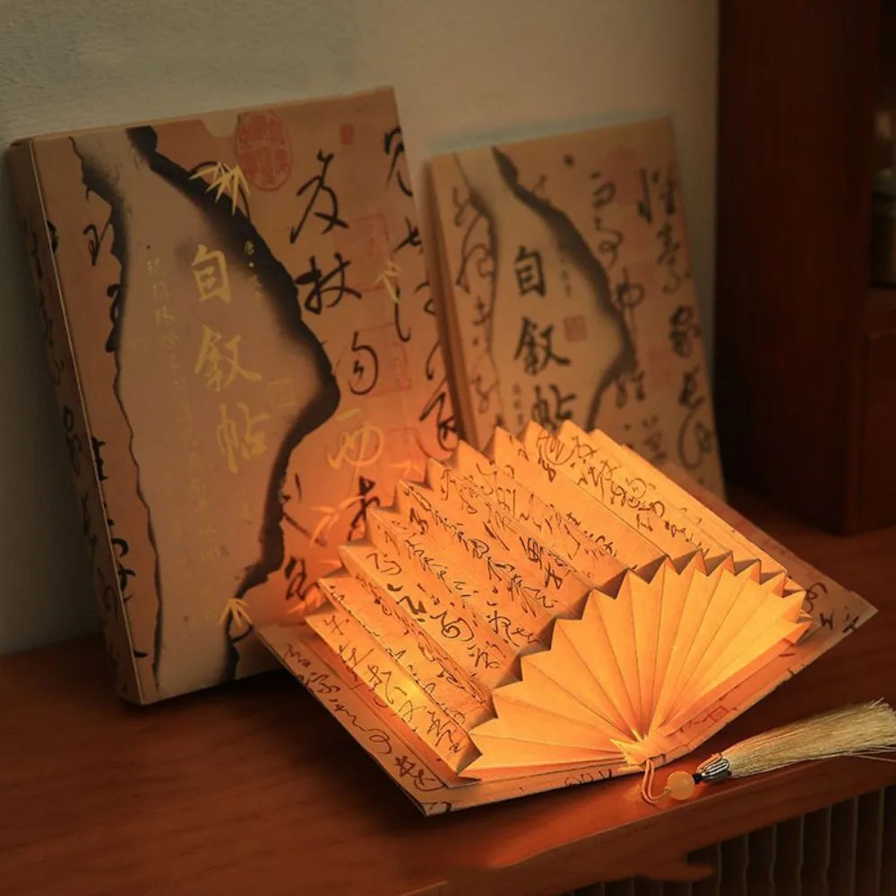 3D DIY Book Lamp – Fan-Shaped Folding Night Light Kit