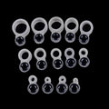 14Pcs Fishing Rod Wire Ring Fishing Line Guide Ring Silicone Different Size 1-14@#X Oasis Select 1set