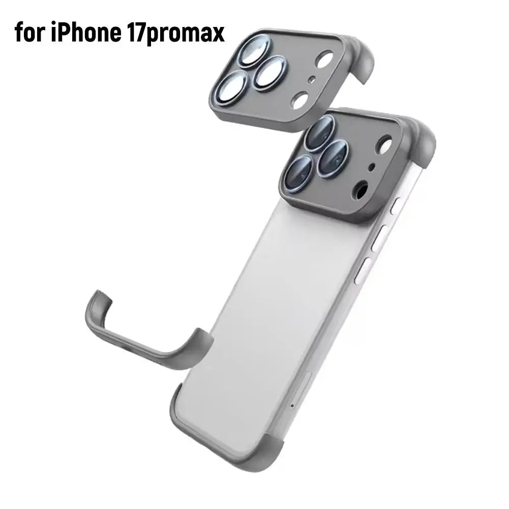 Frameless Not Case Corner Pad TPU Bumper For iPhone 17 Air 17Pro 17 Pro Max Camera Lens Protection Bumper Accessories Oasis Select gray 17 pro max
