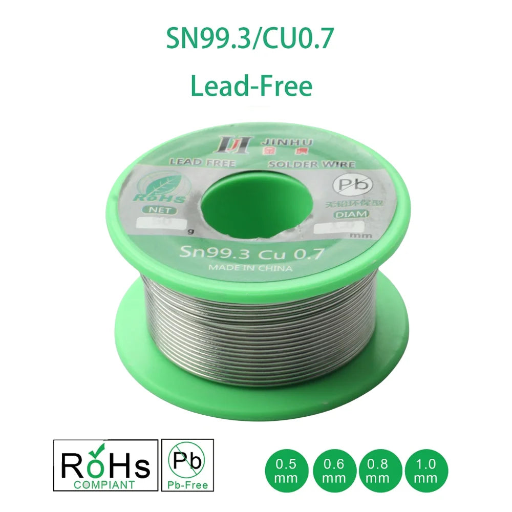 Lead-Free Solder Wire SN99.3 Cu0.7 | 50g Flux Core Reel Solder Wire Reel Oasis Select