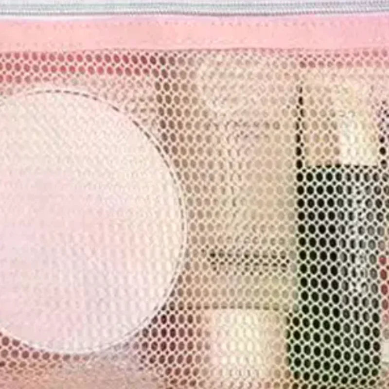 Pink Mesh Multi-pocket Mini Makeup Bag Swimming Bag Portable Travel Storage Bag Portable Bath Bag One Pack Oasis Select