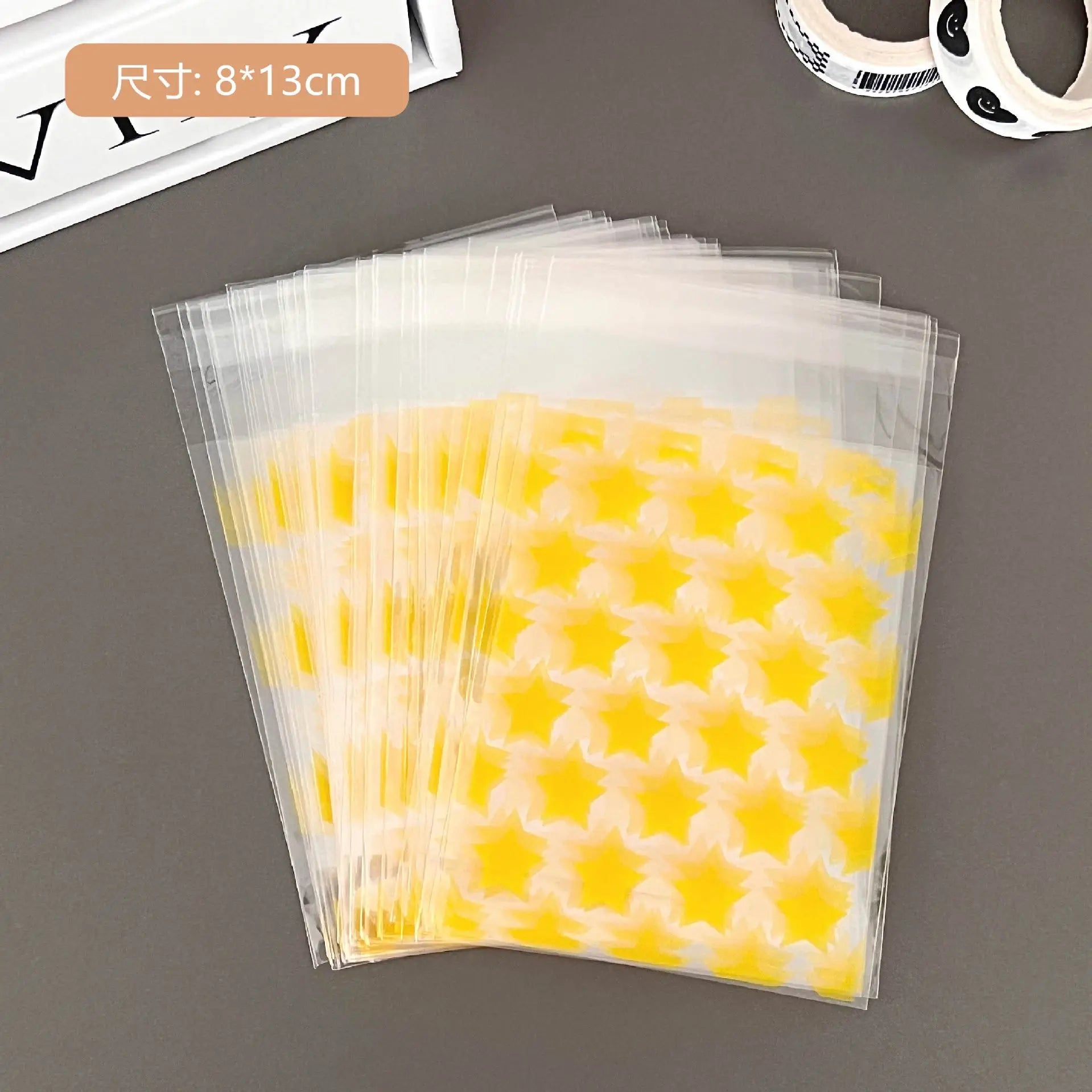 Clear Opp Gift Packaging Bag With Star & Circle Print - A Convenient Way to Store and Display Your Accessories Oasis Select E 50pcs
