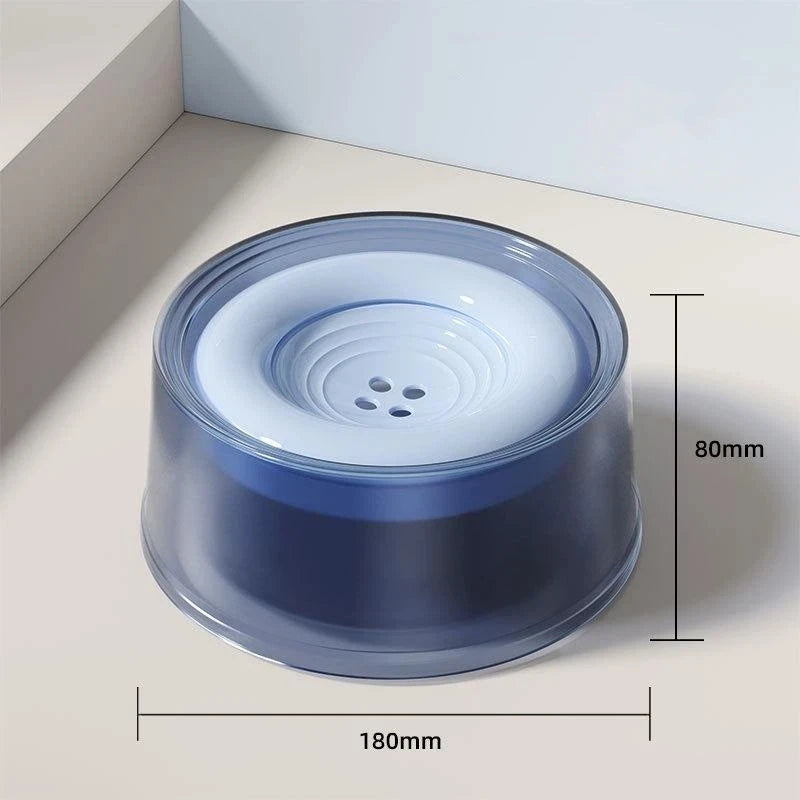 1200ml Dog Water Bowl No Spill Floating Design Keeps Mouths Dry Suitable for Home Environments Oasis Select Blue