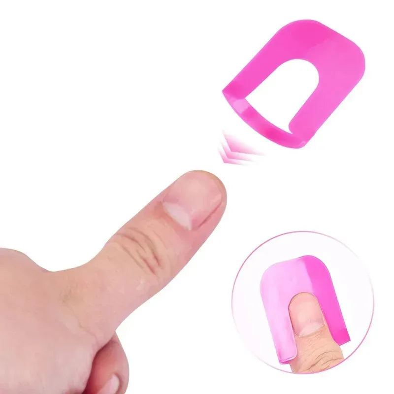 1-6set 10 Sizes G Curve Shape Varnish Shield Nail Protector Finger Cover Spill-Proof French Stickers Manicure Nail Art Tools Oasis Select