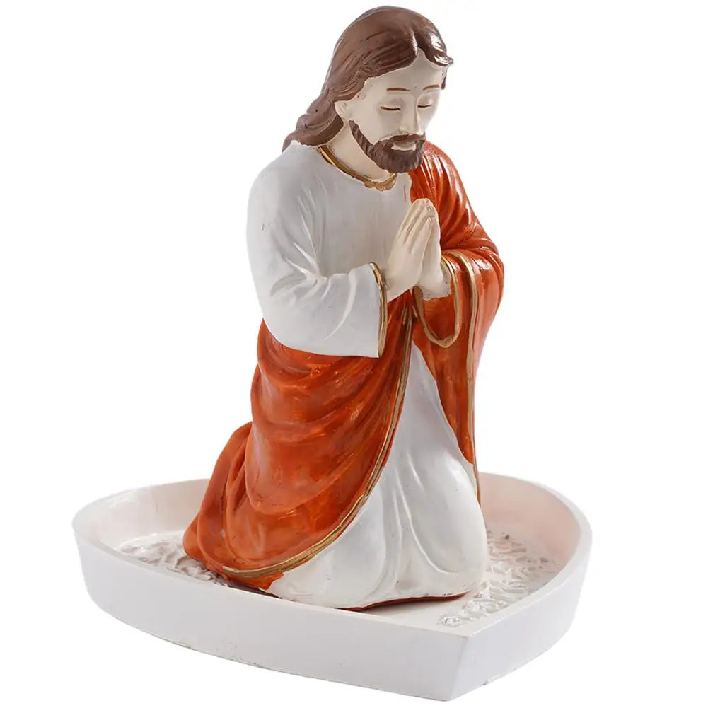 Virgin Mary Resin Rosary Holder Statue | Prayer Bead Tray
